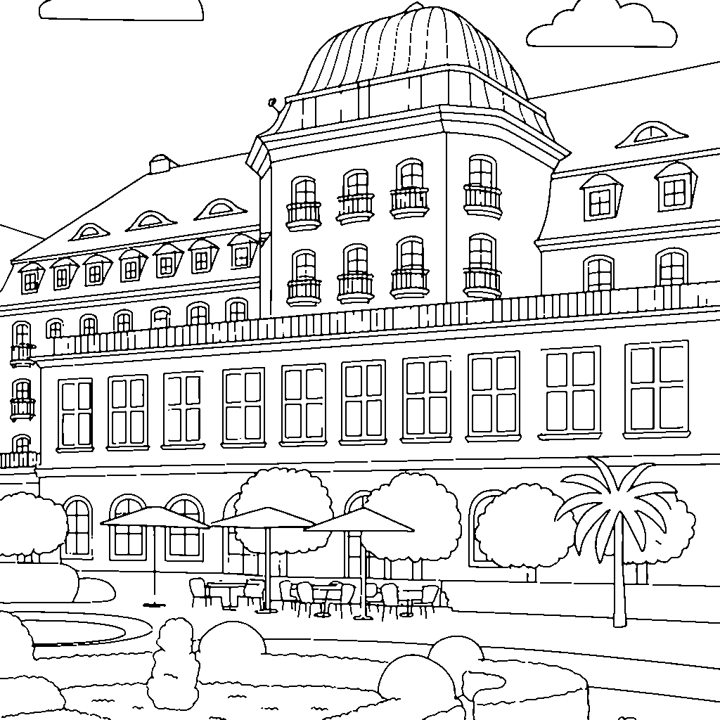 Ausmal-Welt: Kleine Ritter erobern das Grandhotel